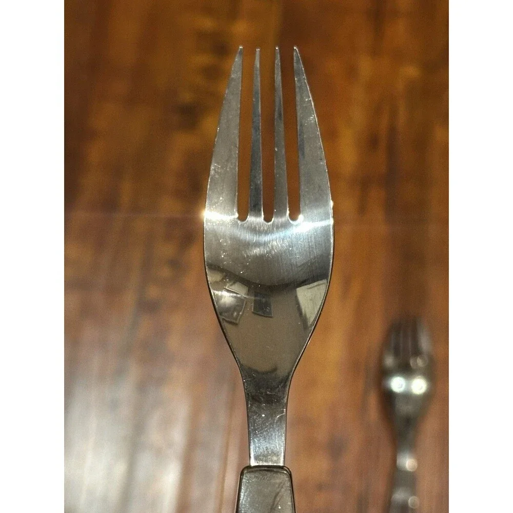 6 x Vintage MCM Towle Supreme Cutlery Stainless Steel Japan Spoon & Fork Set
